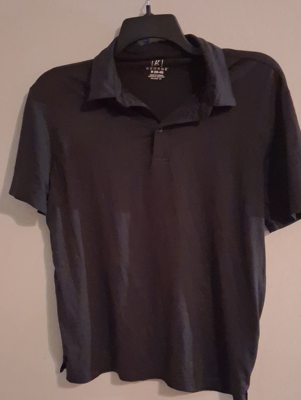 George Men's Black Polo Shirt - Solid Black